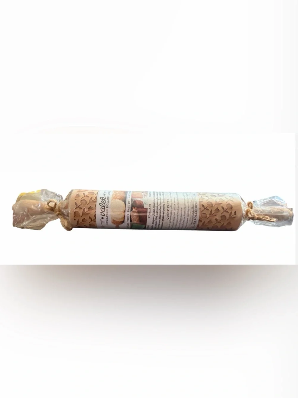 Valek Engraved Beech Wood 16” Rolling Pin Tulip Pattern Baking Tool New